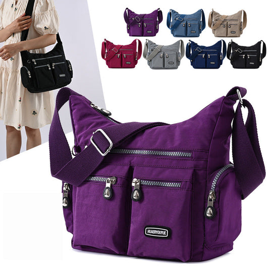 Women’s Waterproof Crossbody Shoulder Bag | Large Multi-Pocket Travel Satchel | Elegant Lightweight Nylon Messenger Bag | Trendy Water-Resistant Daily Utility Purse | 2026 Functional Travel Gear for Women
