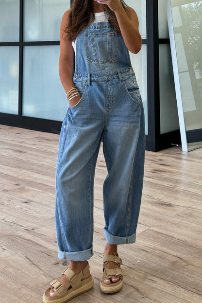Threaded Pear Brooklyn adjustable Buckle Barrel Overalls