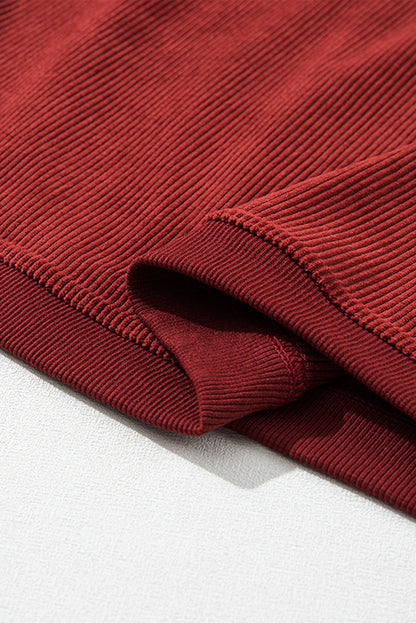 Threaded Pear Araceli Ribbed Corduroy Oversized Sweatshirt