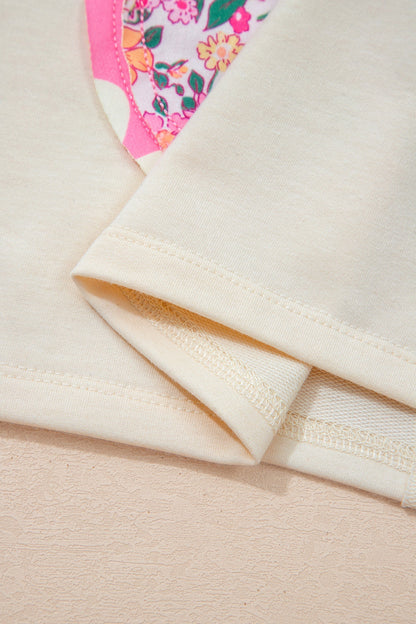 Threaded Pear Poppy Big Flower Oversize Tee