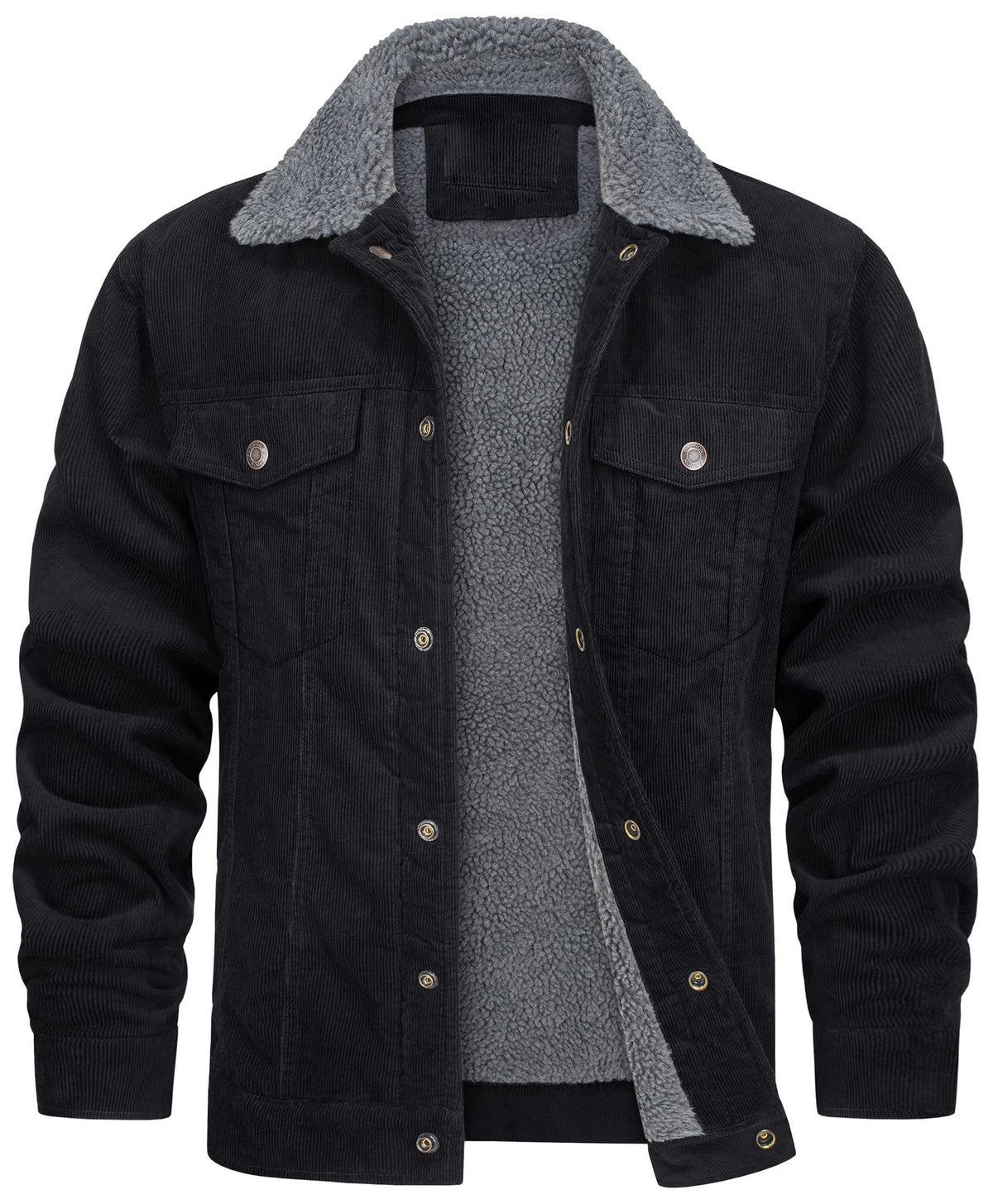 Corduroy Plush Lapel Jacket