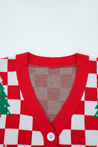 Threaded Pear Ella Tree Pattern Cardigan Sweater