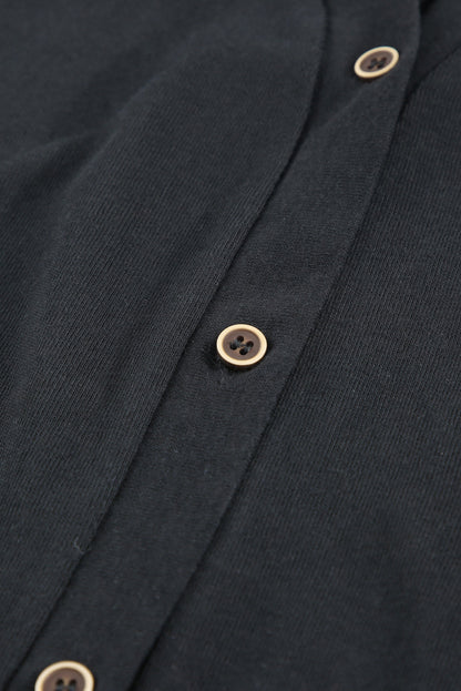 Threaded Pear Madison Open-Front Buttons Cardigan
