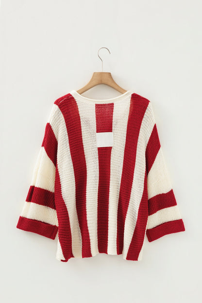 Threaded Pear Anika Colorblock Bracelet Sleeve Sweater