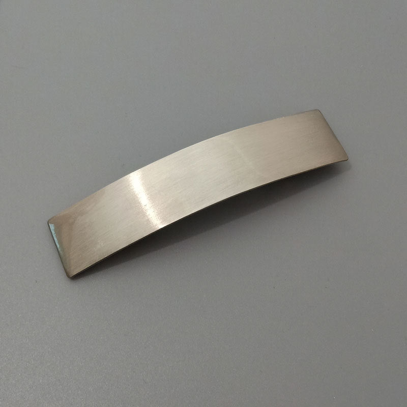 Brushed Metal Minimalist Barrettes | European & American Style Geometric Hair Clip | Normcore Temperament Ponytail Clip | Modern Ins Fashion Matte Hair Accessory