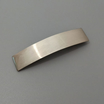 Brushed Metal Minimalist Barrettes | European & American Style Geometric Hair Clip | Normcore Temperament Ponytail Clip | Modern Ins Fashion Matte Hair Accessory