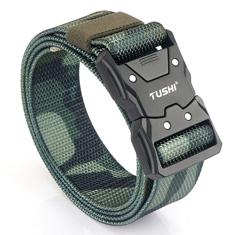 Quick Release Release Buckle Leisure Men's Leather Belt