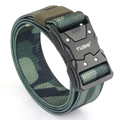 Quick Release Release Buckle Leisure Men's Leather Belt