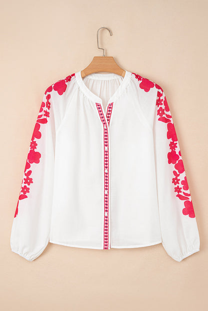 Threaded Pear Karibella Sleeve Casual Shirt Long Sleeve Top