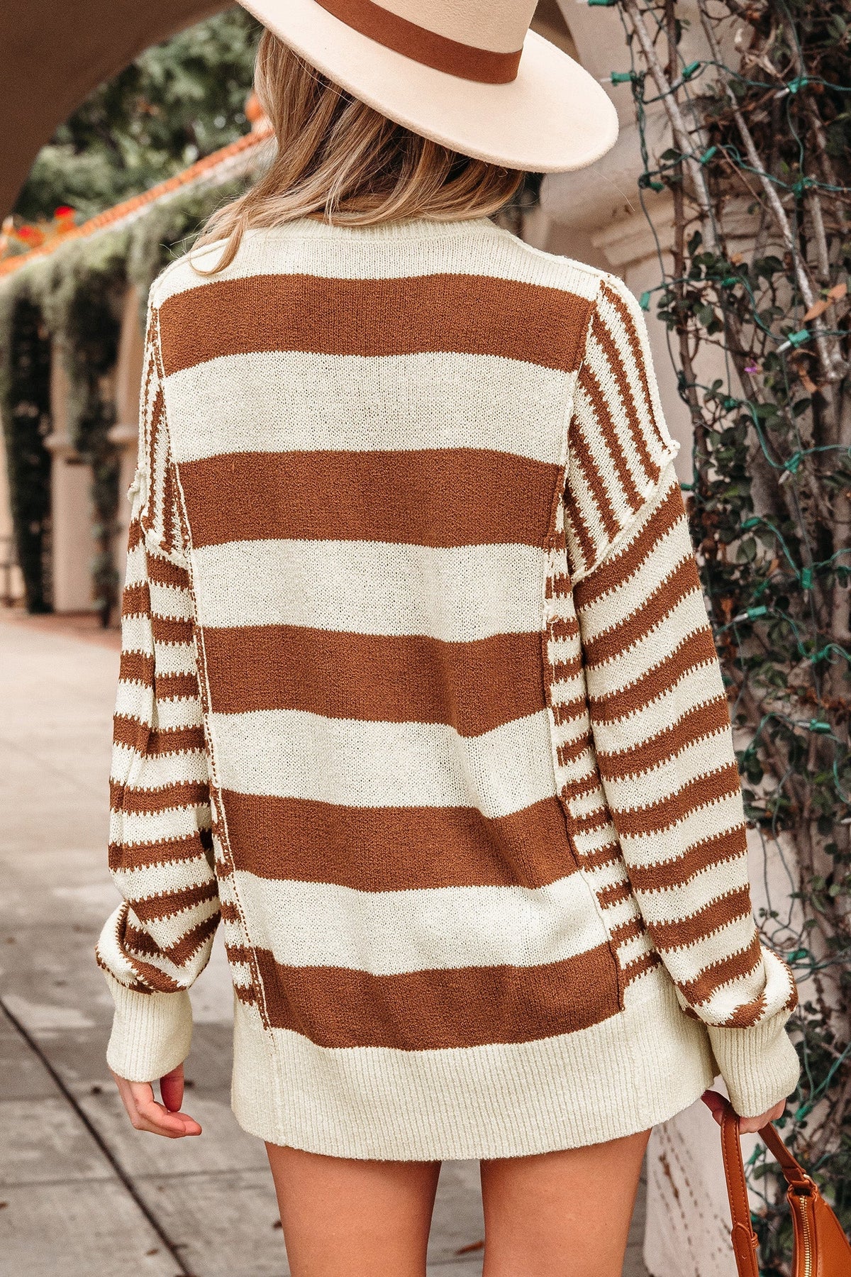 Threaded Pear Sadie Sleeve Patchwork Baggy Sweater