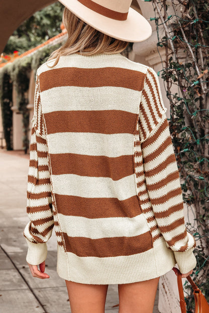 Threaded Pear Sadie Sleeve Patchwork Baggy Sweater