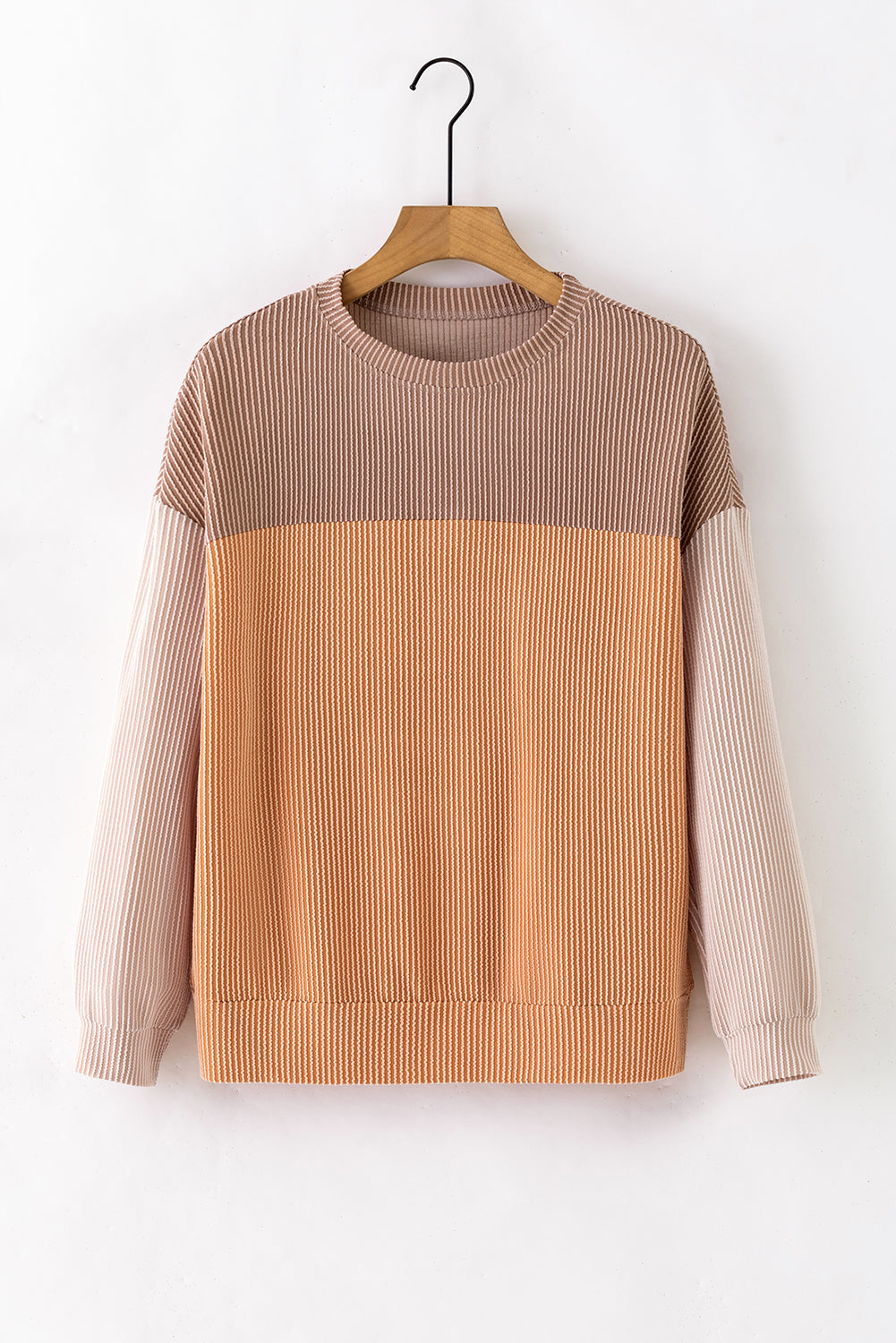 Threaded Pear Adaline Ribbed Loose top Long Sleeve Top