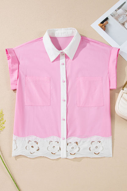Threaded Pear Francesca Short Sleeve Up Shirt