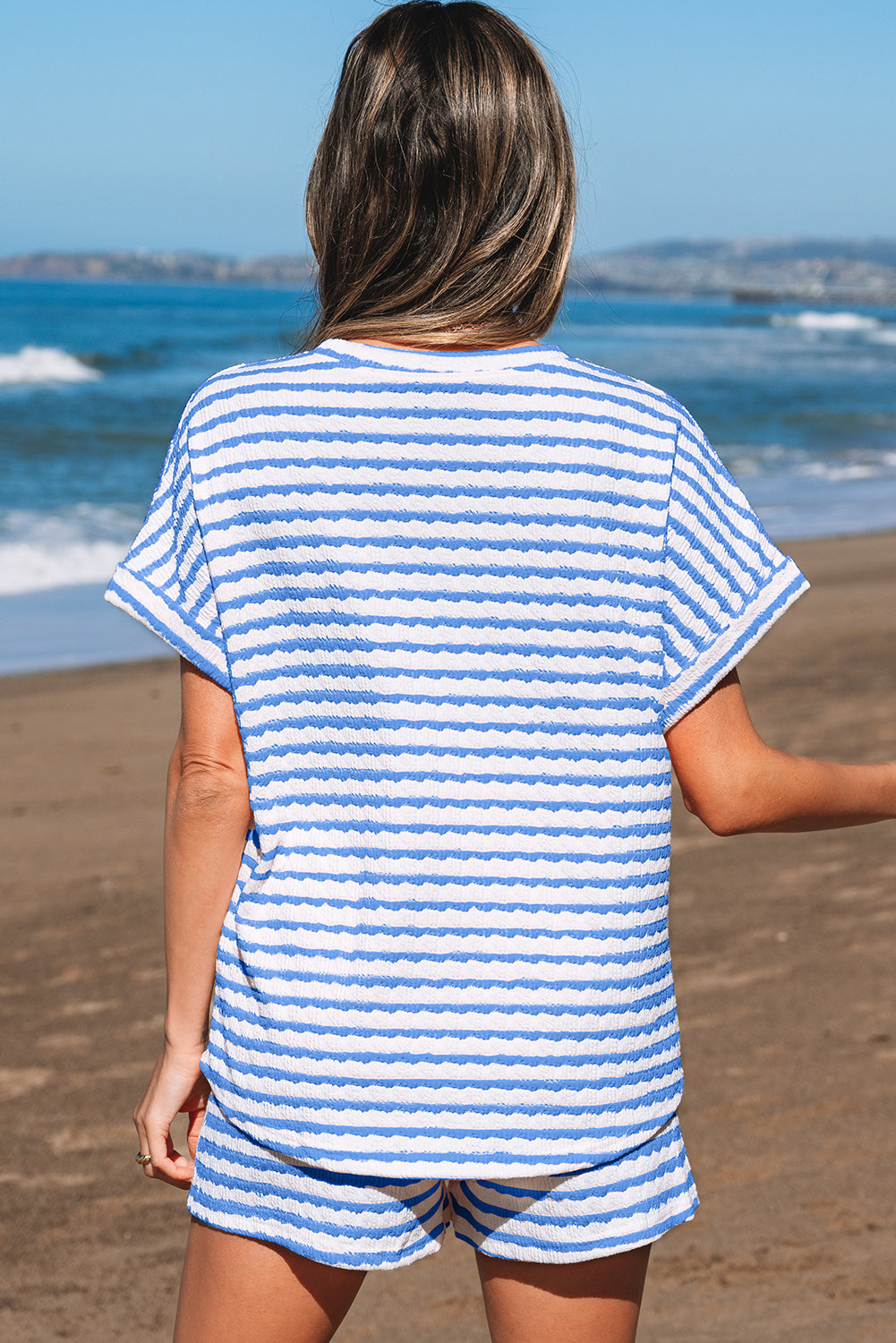 Threaded Pear Madalyn Knitted Short Sleeve Top