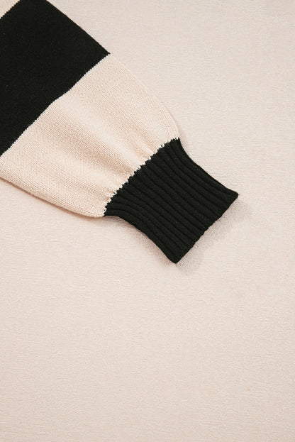Threaded Pear Sofia Waist Splicing Hem Sweater