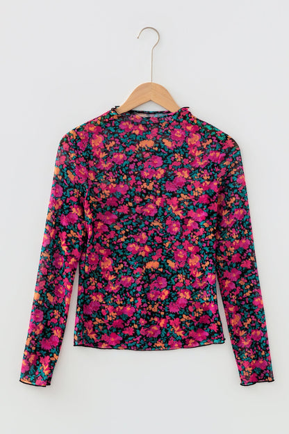 Threaded Pear Leona Sleeve Mock top Long Sleeve Top