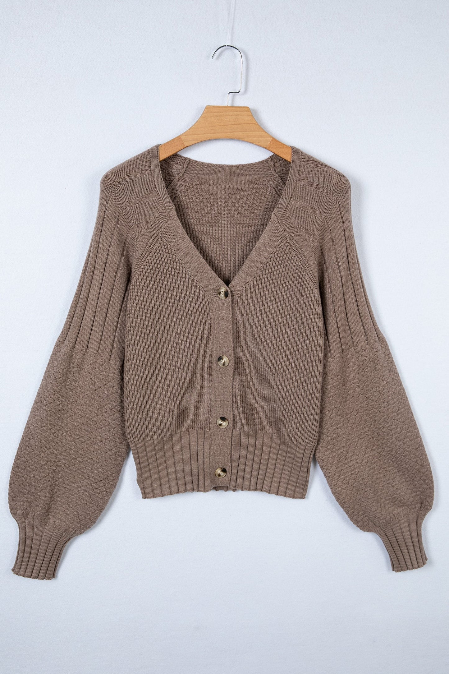 Threaded Pear Briana Mixed Texture Knit Sweater
