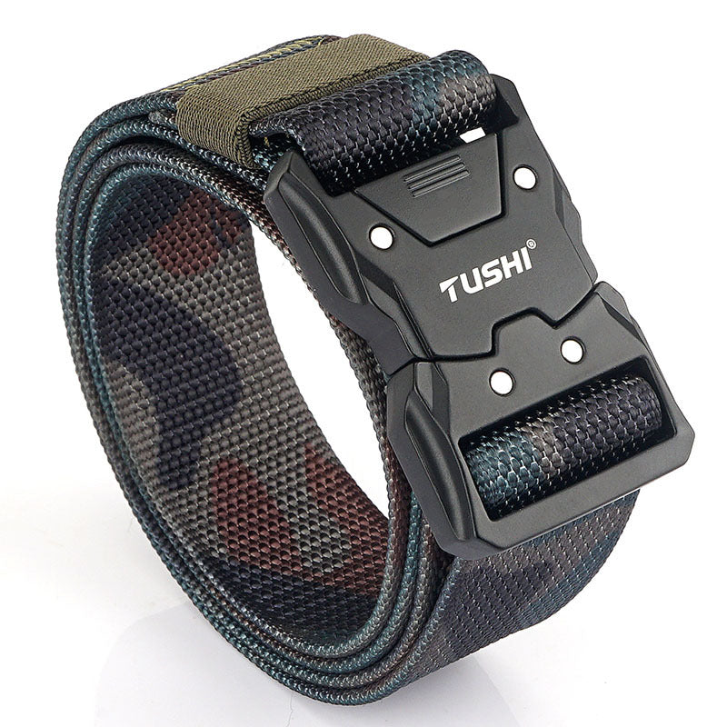 Quick Release Release Buckle Leisure Men's Leather Belt