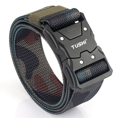 Quick Release Release Buckle Leisure Men's Leather Belt