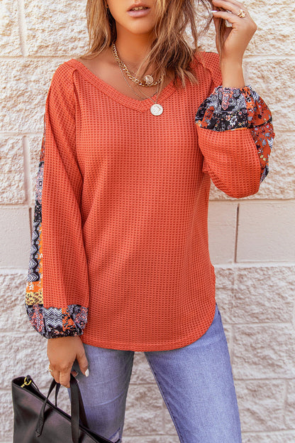 Threaded Pear Karina Eyelet thermal Knit Top