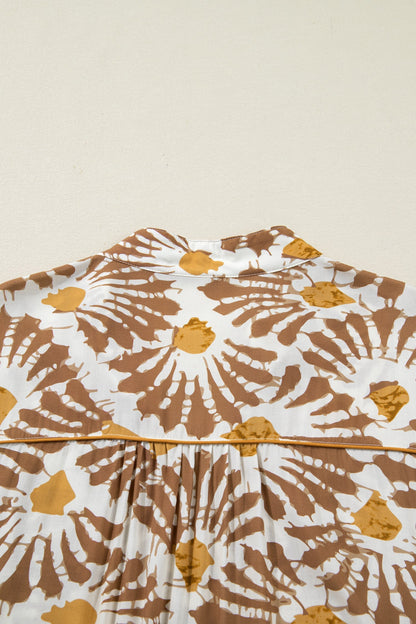 Threaded Pear Lorelai Print Loose Long PLUS Dress