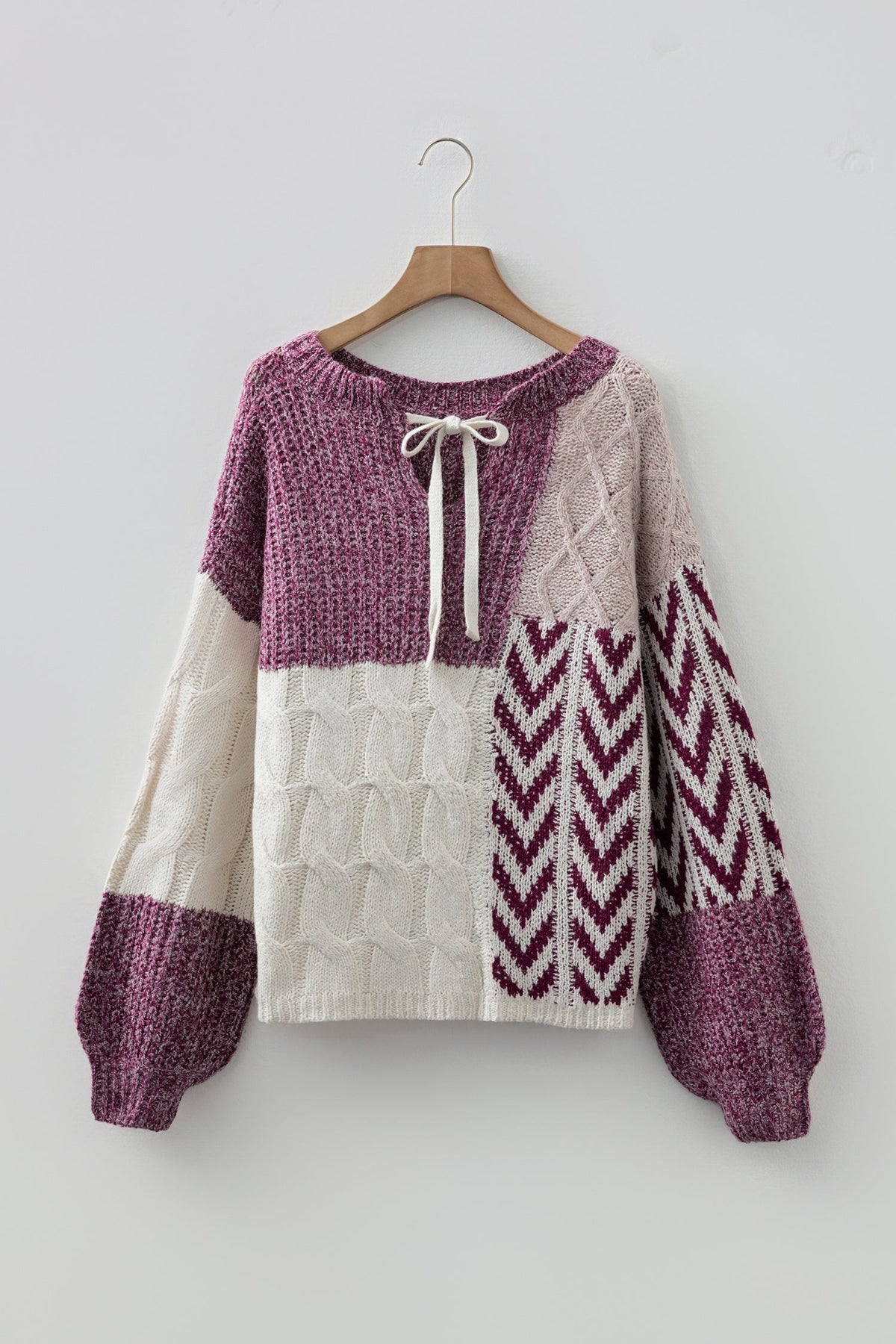 Threaded Pear Elliott Back Loose Fit Sweater