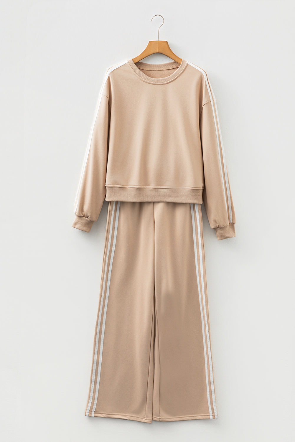 Threaded Pear Taylor Striped Detail Crewneck Pullover