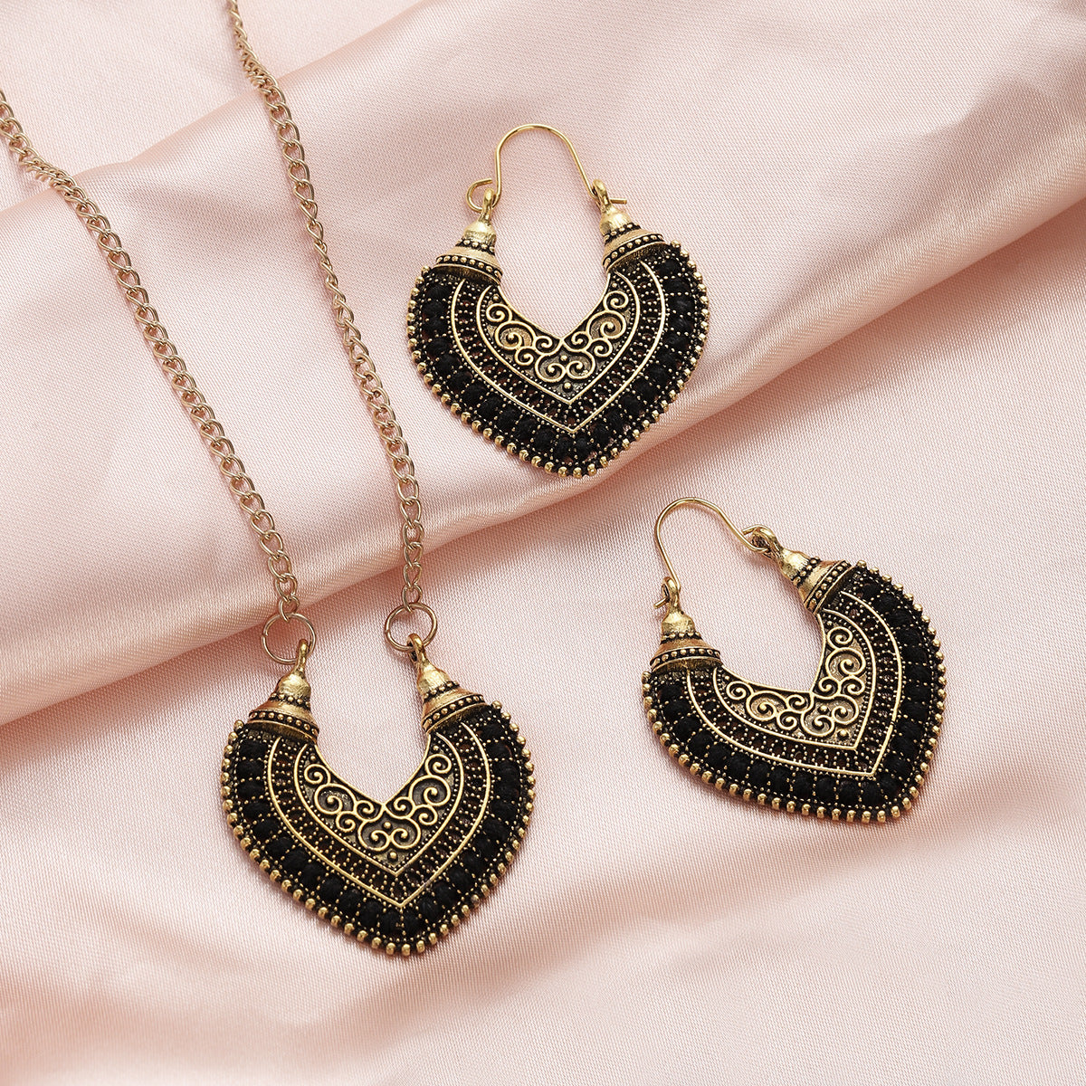 Colored Rope Winding Jewelry Set | Artistic Woven Necklace & Earrings Two-Piece Set | Vibrant Boho-Chic Statement Accessories | Handmade Style Geometric Rope Jewelry