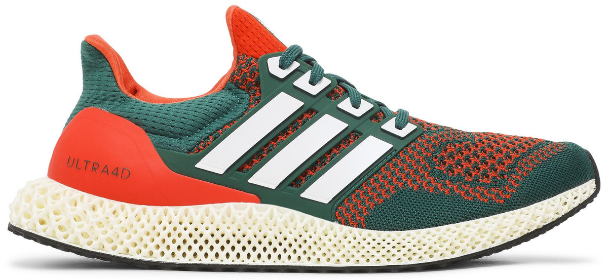 adidas Men's Ultra 4D 'Miami Hurricanes' Sneakers