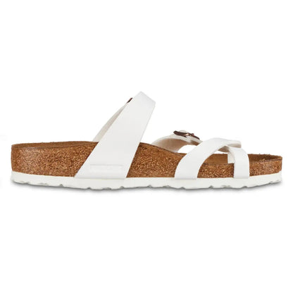Birkenstock Women's Mayari Birko-Flor White / Copper Sandals