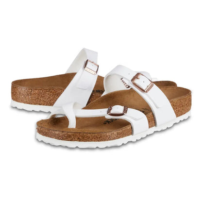 Birkenstock Women's Mayari Birko-Flor White / Copper Sandals
