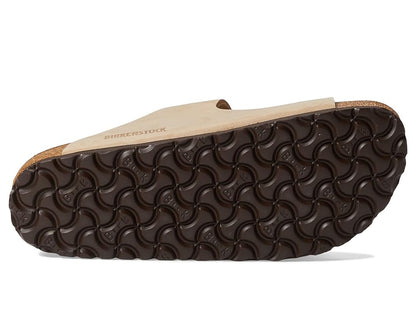 Birkenstock Unisex Arizona Big Buckle Nubuck Leather Sandcastle