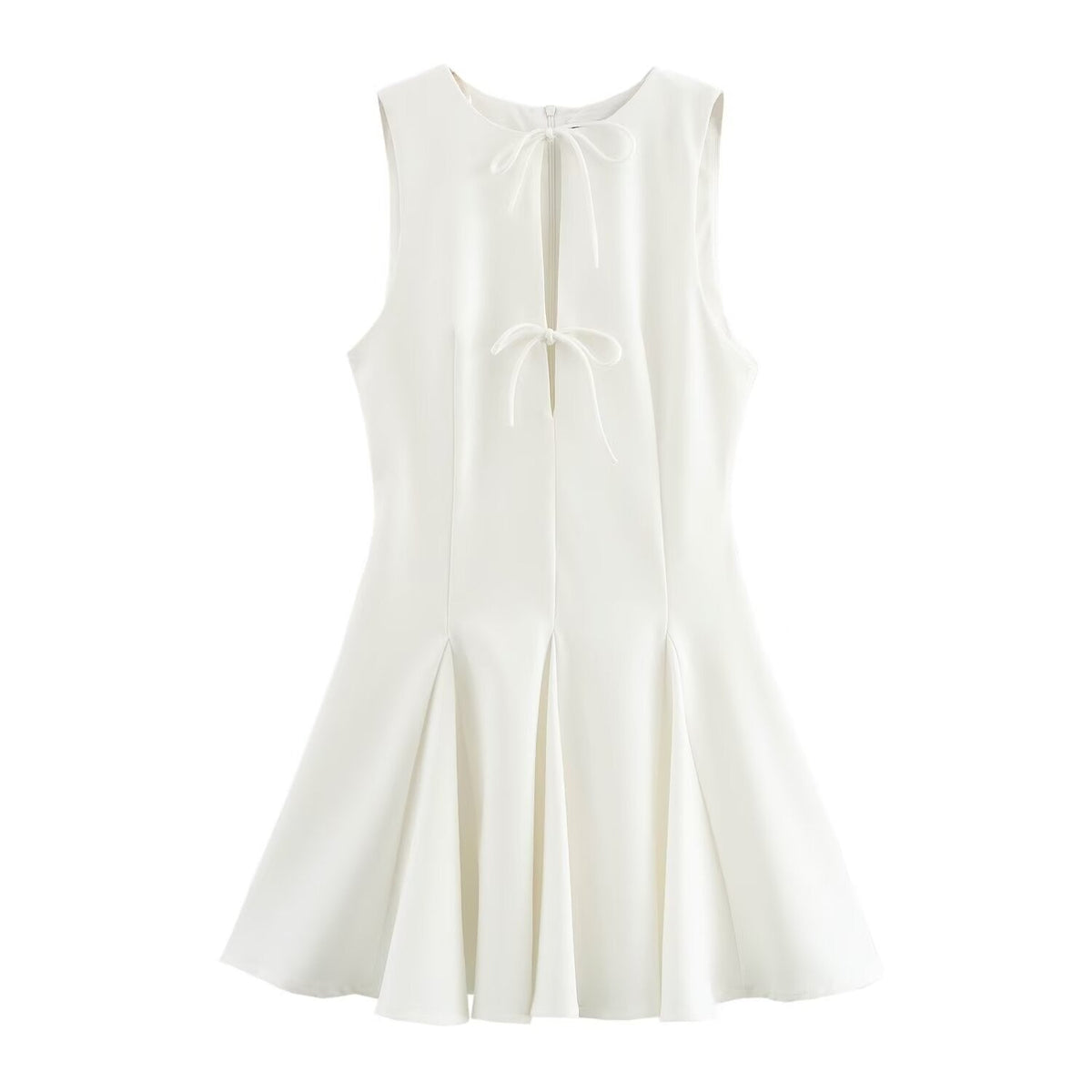 Wide bow decoration dress