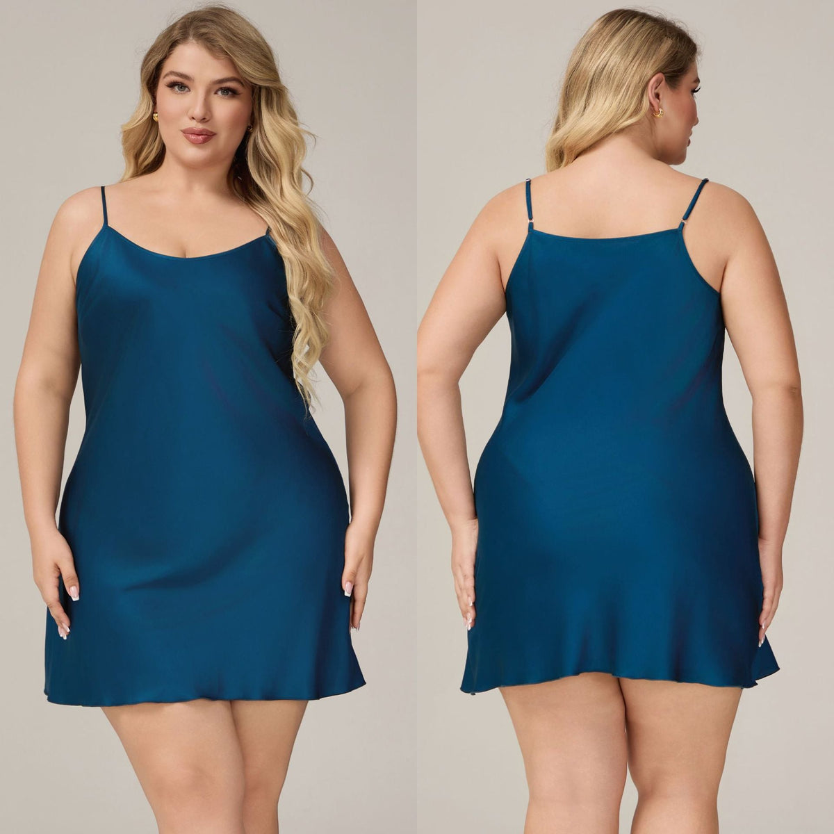 Elegant Satin Chiffon Sleepwear for Women, Summer Strap Sexy Nightdress, Simple Home Wear