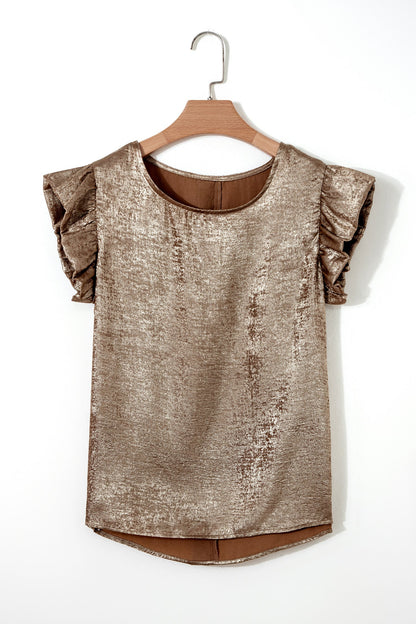 Threaded Pear Parker Ruffle Trim Sleeveless Top