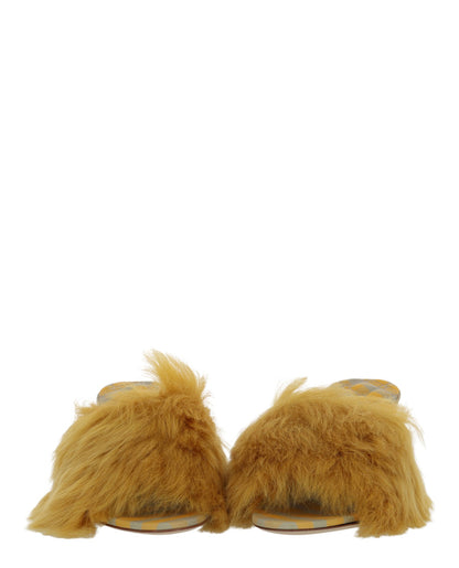 Burberry Jackie Shearling Mules