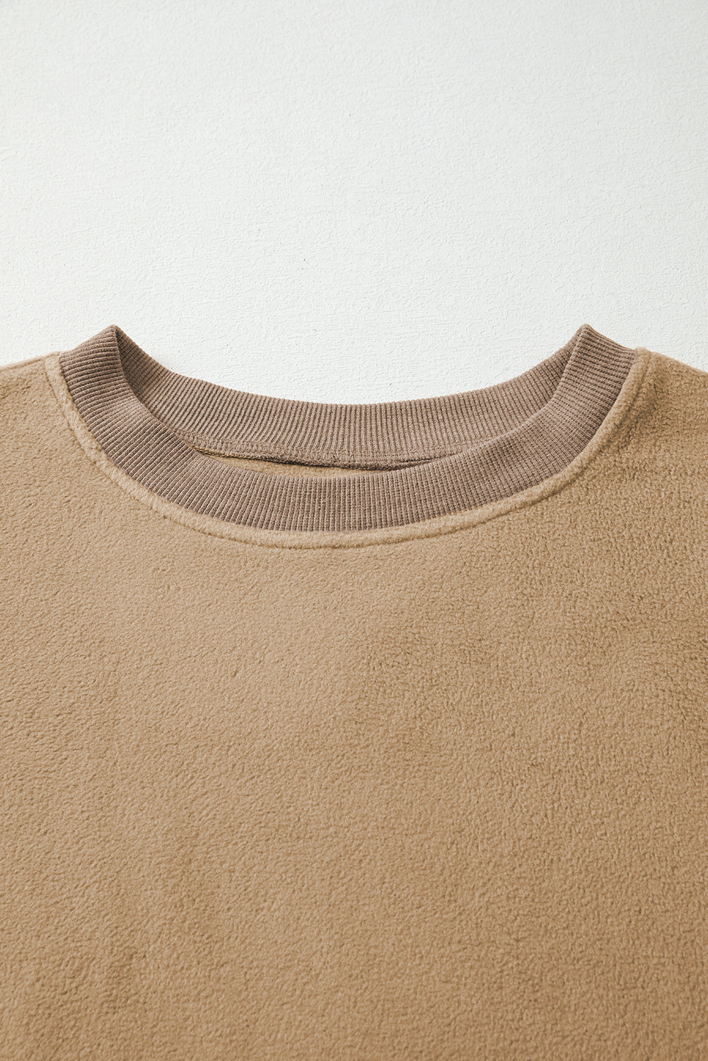 Threaded Pear TatumFuzzy Sherpa Splicing Pullover Sweatshirt