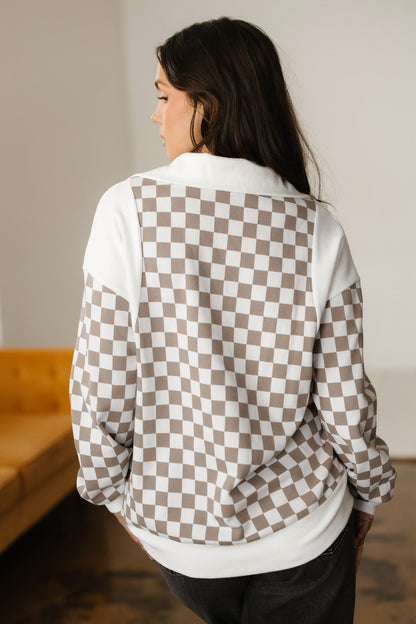 Threaded Pear Rosalia Ribbed Patchwork Loose Sweatshirt