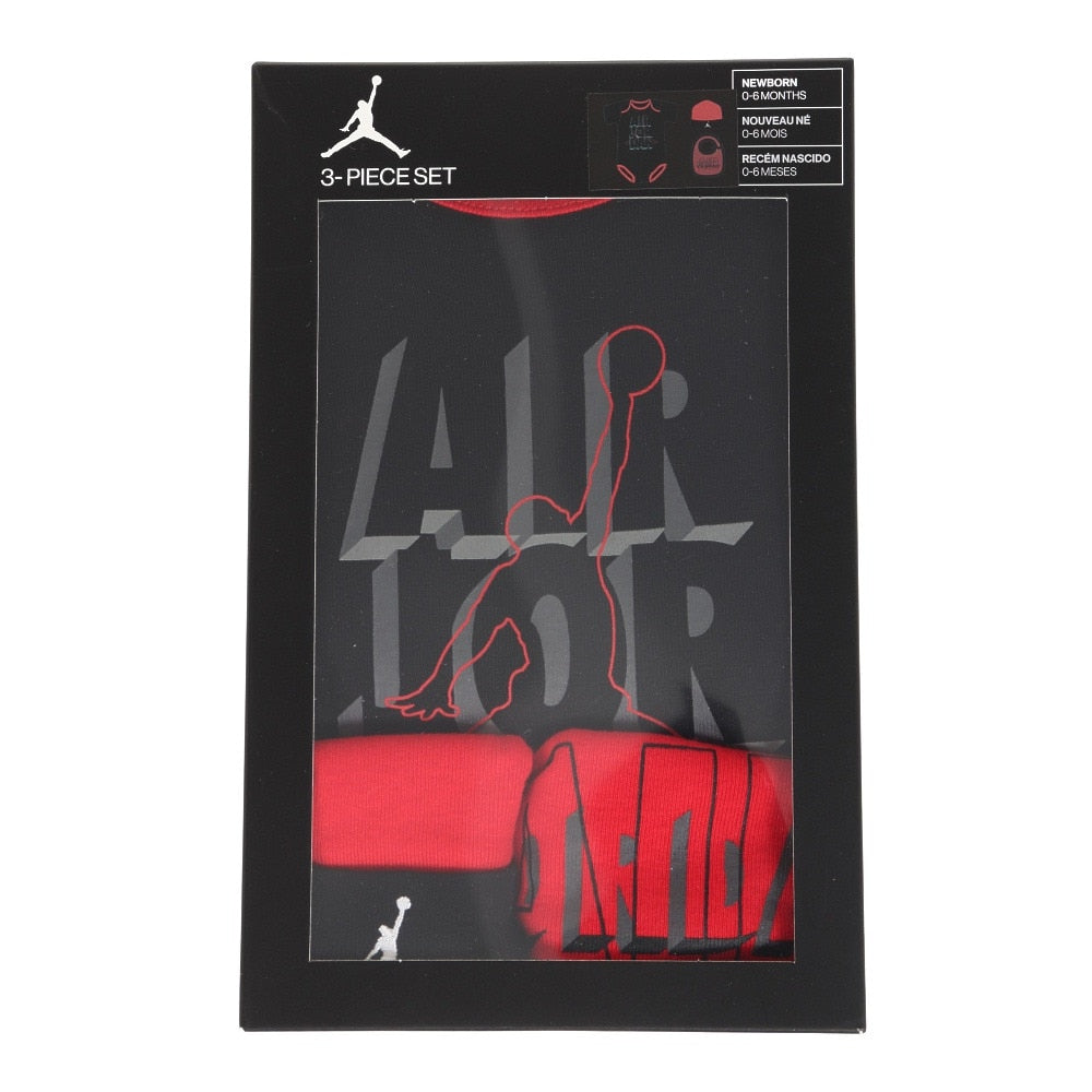 Air Jordan Baby Bodysuit, Hat And Bib 3-Pc Box Set Hats