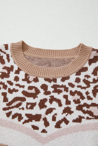 Threaded Pear Eliana Block Knit Baggy Sweater