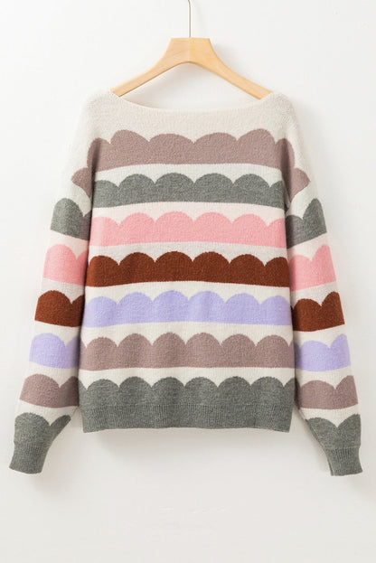 Threaded Pear Zelda Sleeve Drop Shoulder Sweater