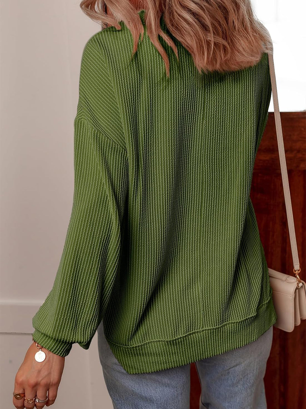 ✨Womens Long Sleeve  Casual V Neck Oversized Tee T-Shirts Tops