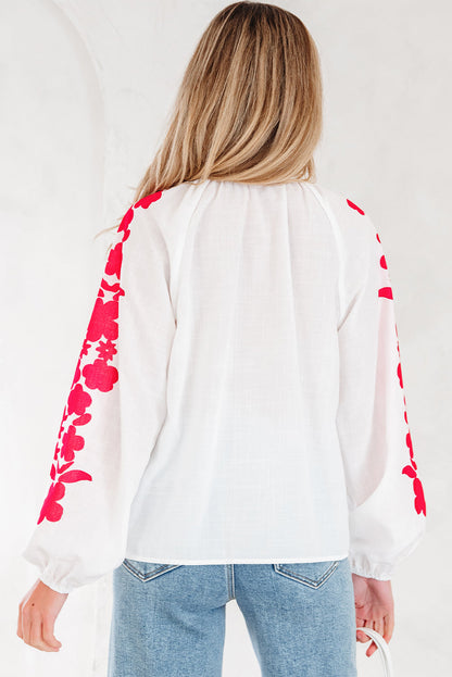 Threaded Pear Karibella Sleeve Casual Shirt Long Sleeve Top