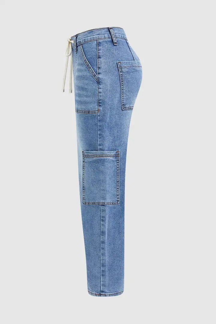 Women’s Jeans T195 | Trendy High-Sense Urban Denim | Premium Sculpted Fit Blue Jeans for Women | Modern Casual Straight-Leg Trousers | 2026 New Season Denim Collection