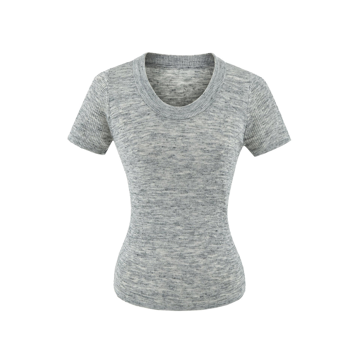 U-neck short sleeved top