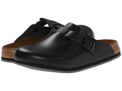 Birkenstock Boston Super Grip Natural Leather Clogs