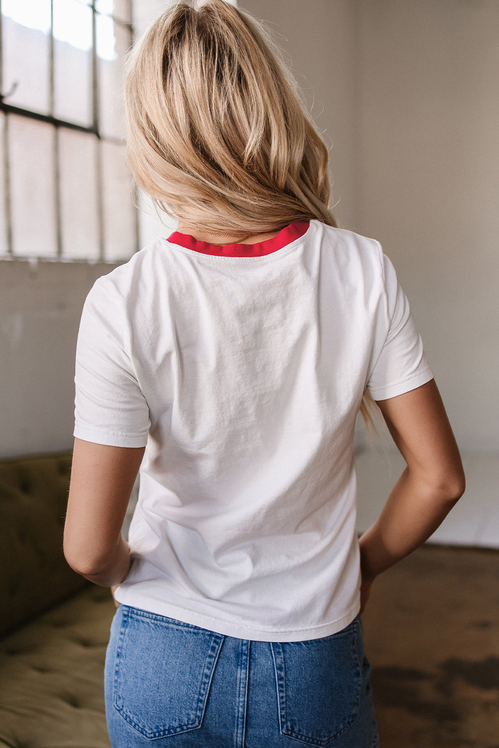 Threaded Pear Carter Rainbow Stripe Crewneck Top