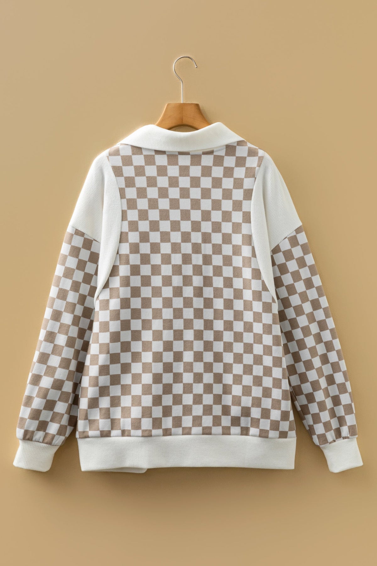 Threaded Pear Rosalia Ribbed Patchwork Loose Sweatshirt