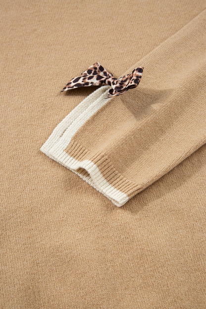 Threaded Pear Ava Cuff Contrast Trim Sweater