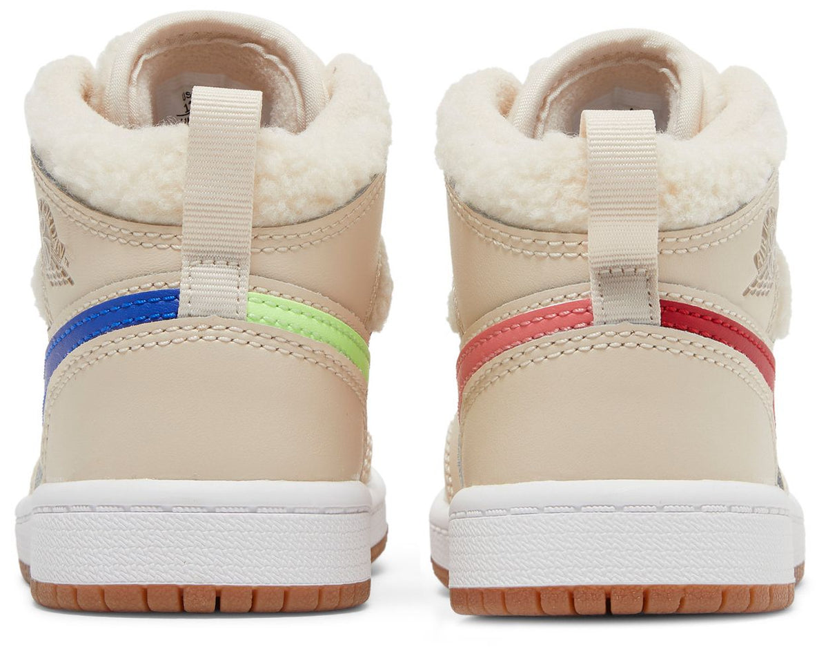 Air Jordan Preschool Retro 1 Mid Utility 'Fleece Pearl White' Ps (Ps)
